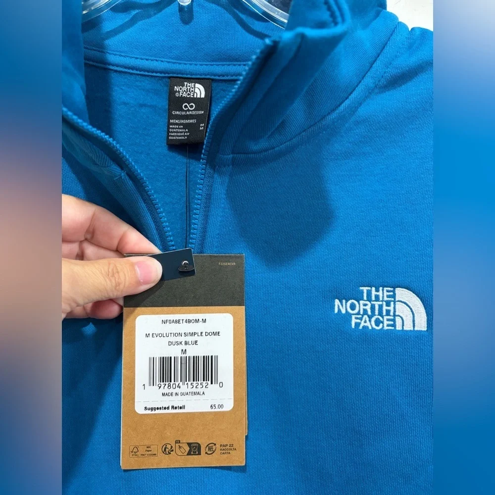 The North Face Men’s Medium Evolution Simple Dome Jacket Regular ¼-Zip Blue NWT